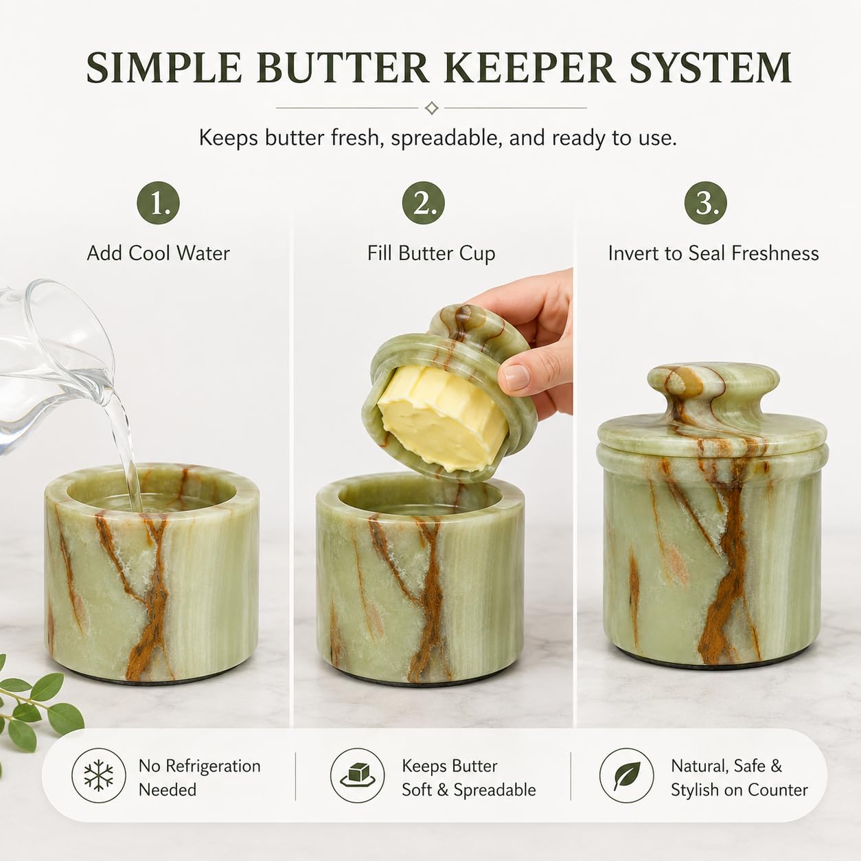 OceanicX butter spread in use demonstrating ease of serving at table