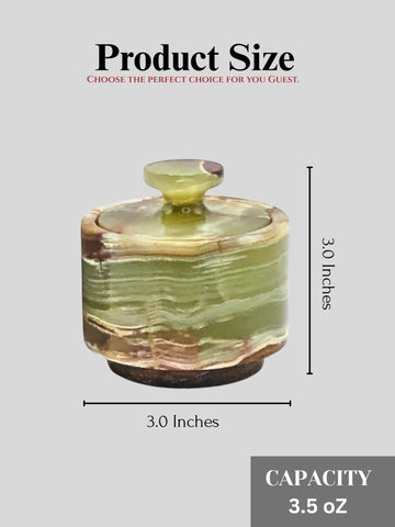 OceanicX marble salt cellar open top with lid removed for easy access