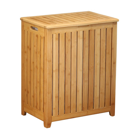 Oceanstar front view of bamboo hamper showing clean lines and storage benefit