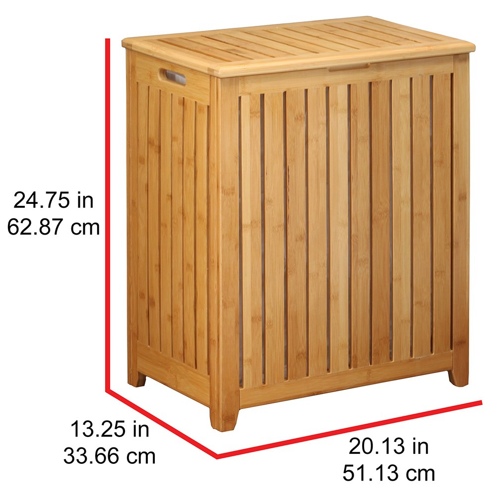 Oceanstar wooden rods with liner assembled for secure laundry transfer