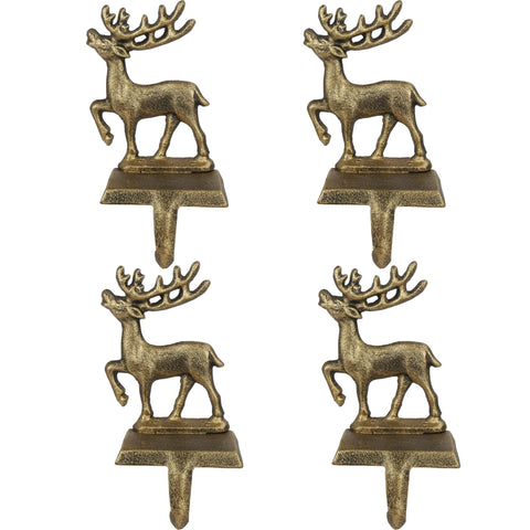OCTERIC front view reindeer stocking holders showing holiday style and sturdy hold
