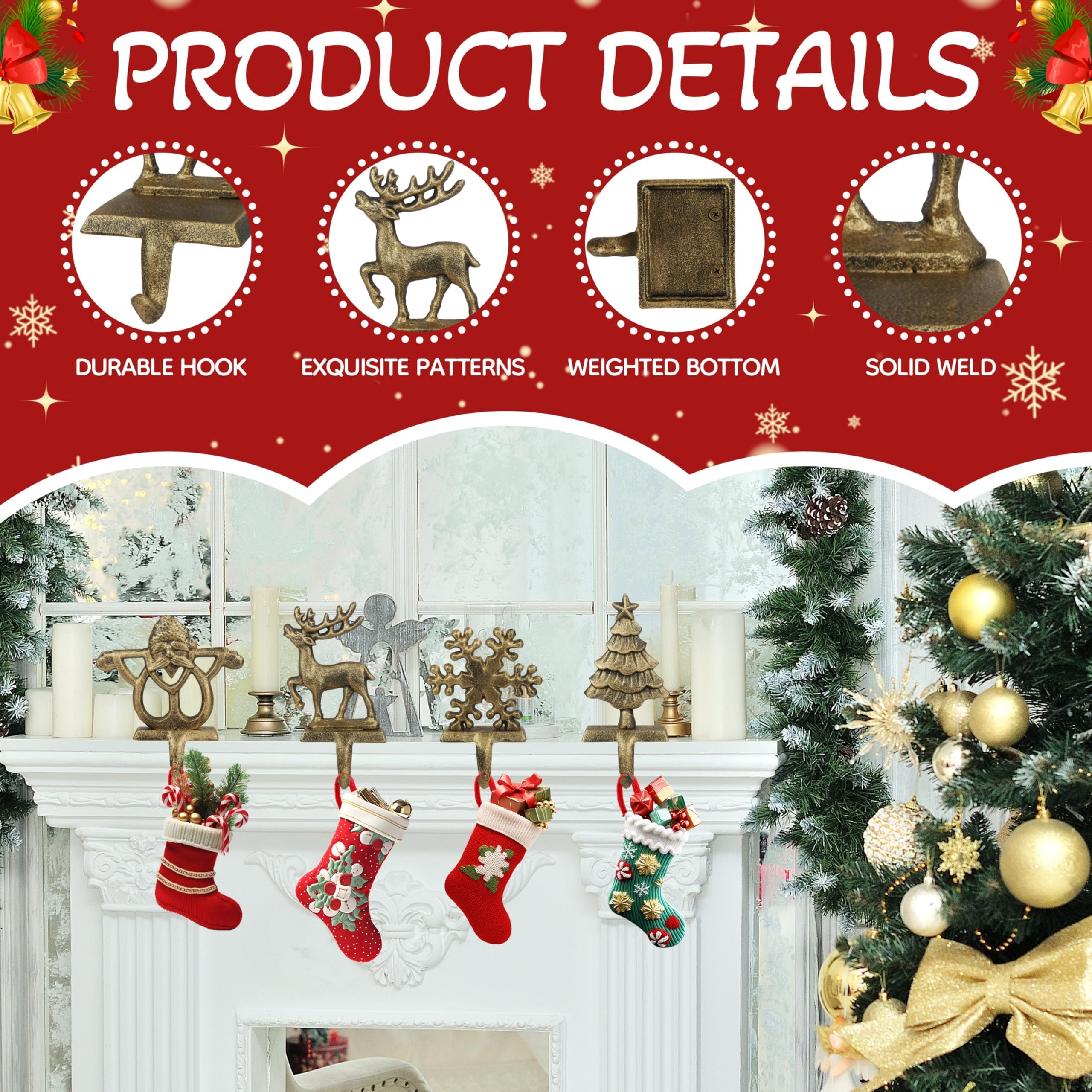 OCTERIC Santa profile image highlighting silhouette and weight for stable stocking support