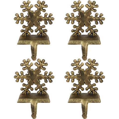 OCTERIC front view of snowflake stocking holder showing vintage design and sturdy build