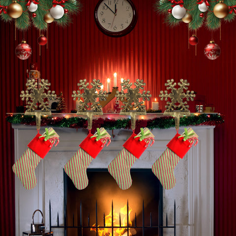 OCTERIC holder in use on mantel holding stocking to show secure load support