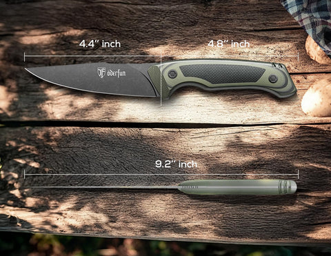 ODERFUN held in hand for scale, conveys compact 5.5-inch blade portability benefit