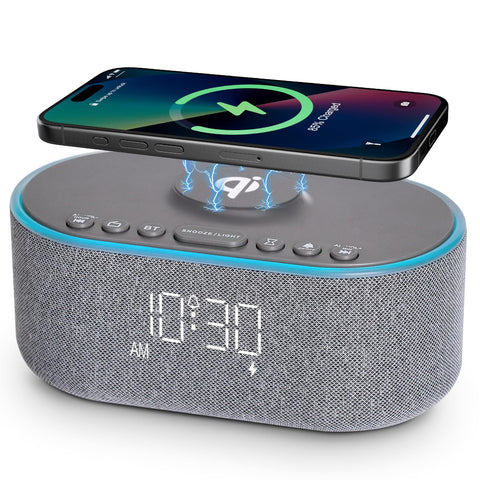 Odokee front view of clock radio showing clear display and sleek design benefit easy bedside visibility