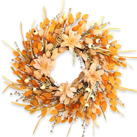 OEOPIUR front door wreath adding welcoming seasonal curb appeal
