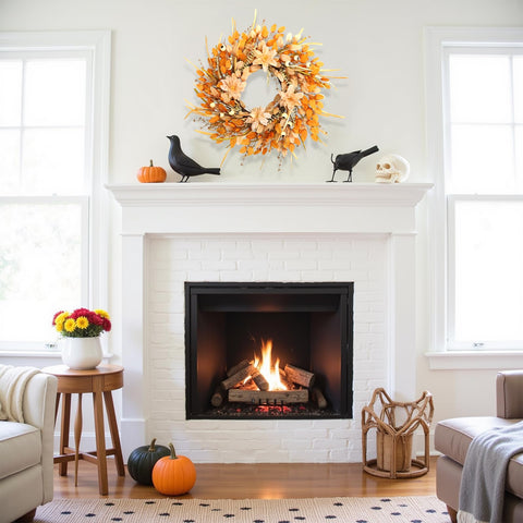 OEOPIUR on porch display creating cozy fall ambiance for guests