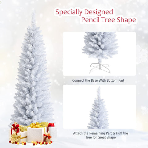 OFFICEJOY decorated white tree in living room creates bright seasonal focal point
