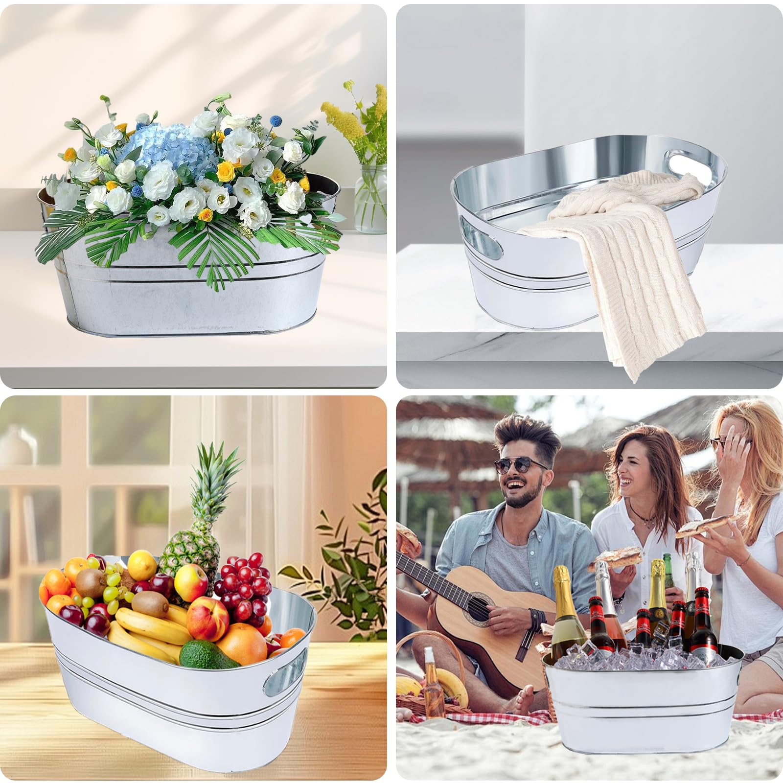 OFFPUFF tub beside wine bottle showing scale and bottle-holding capacity