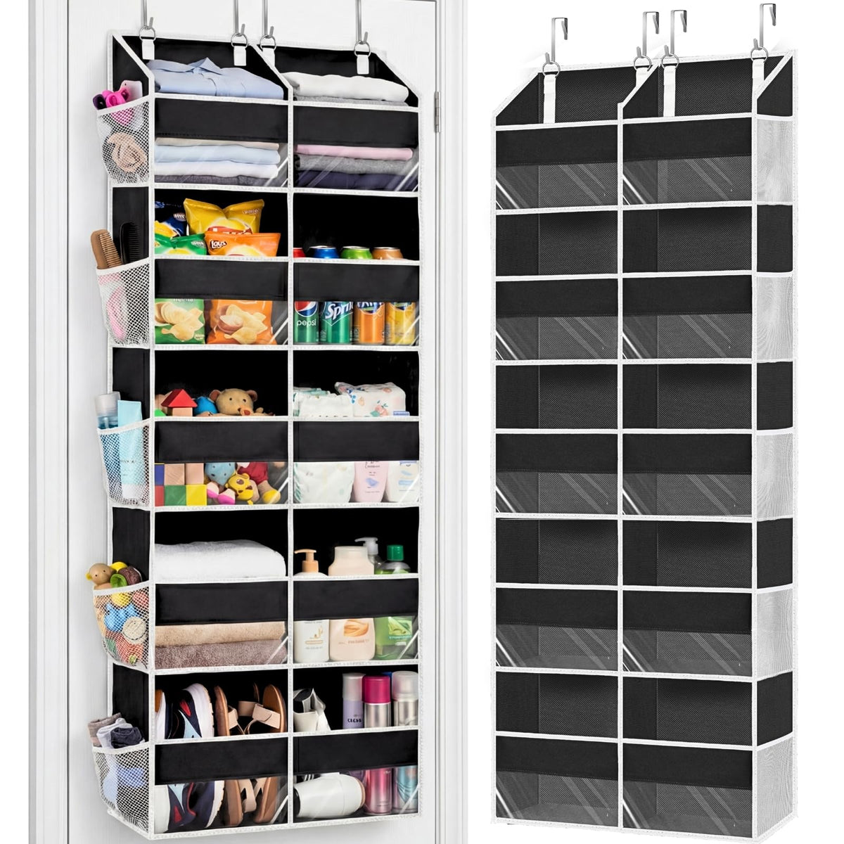 Ofiray-home front view of organizer showing five tiers and visible storage benefit