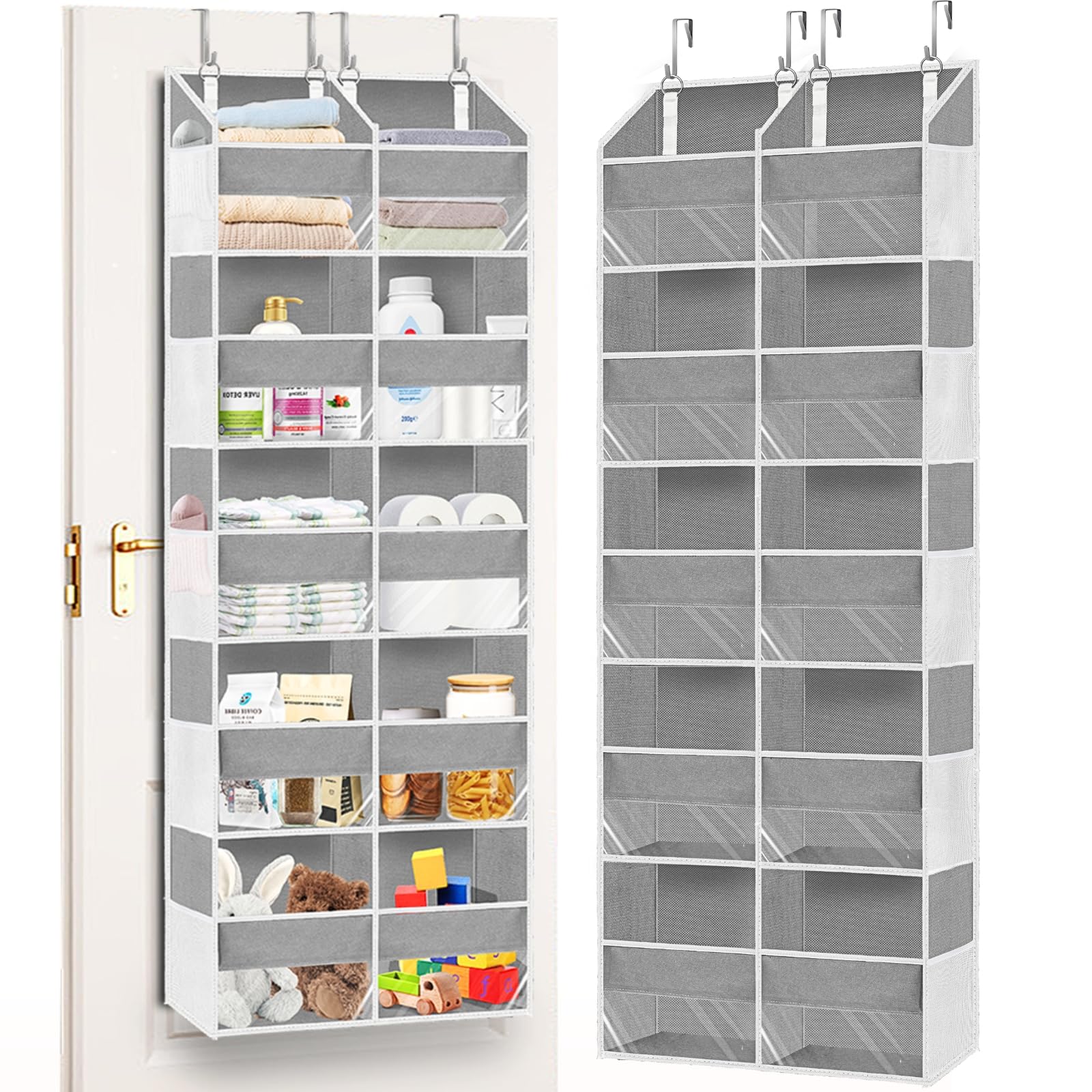 Ofiray-home front view showing ten pockets and wide design for organized storage