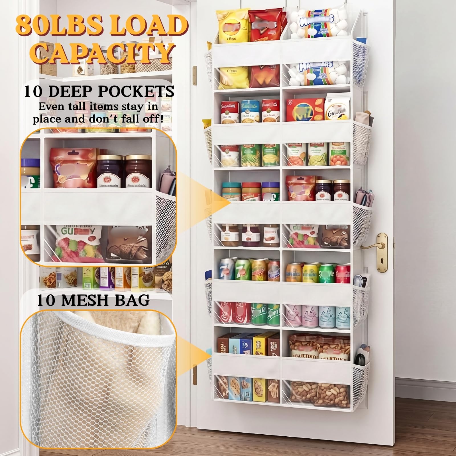 Ofiray-home mesh side pockets detail holding small items for easy retrieval