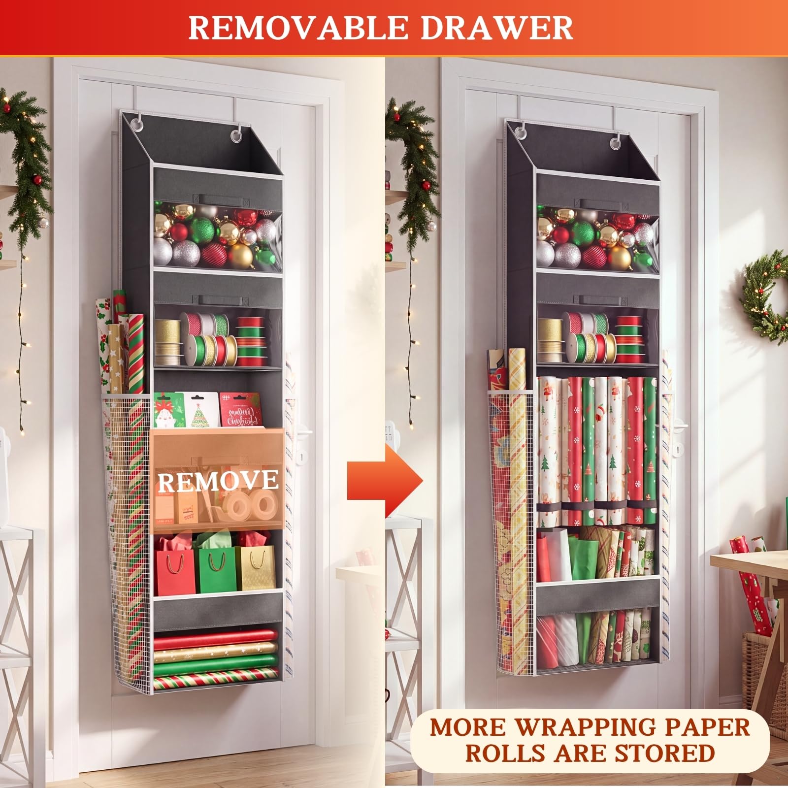 Ofiray-home side pockets filled with ribbons for quick-access convenience