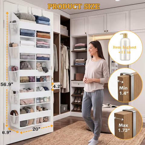 Ofiray-home top hooks showing secure fit on thick doors for stable hanging