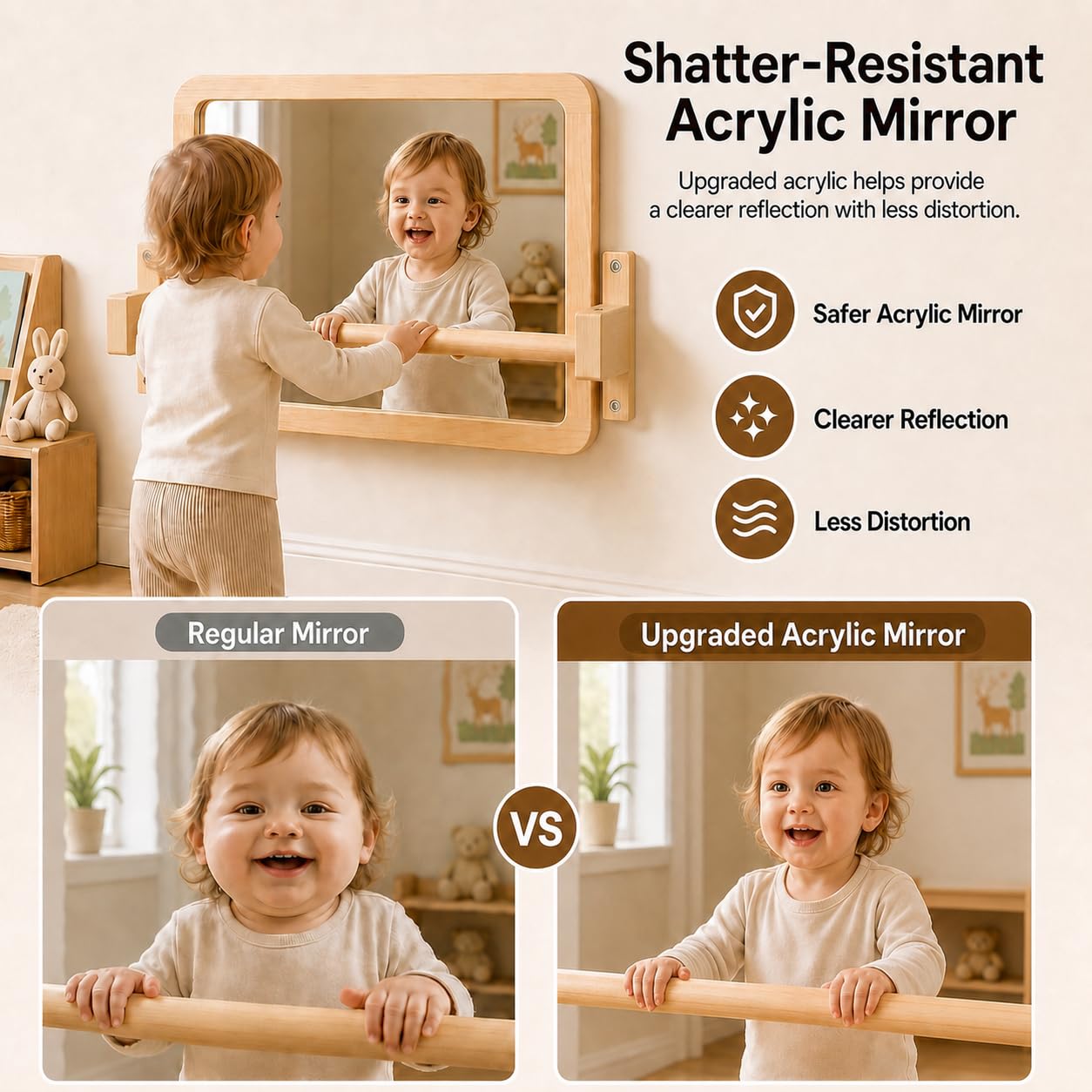 Ogears acrylic mirror detail capturing accurate reflection for visual development