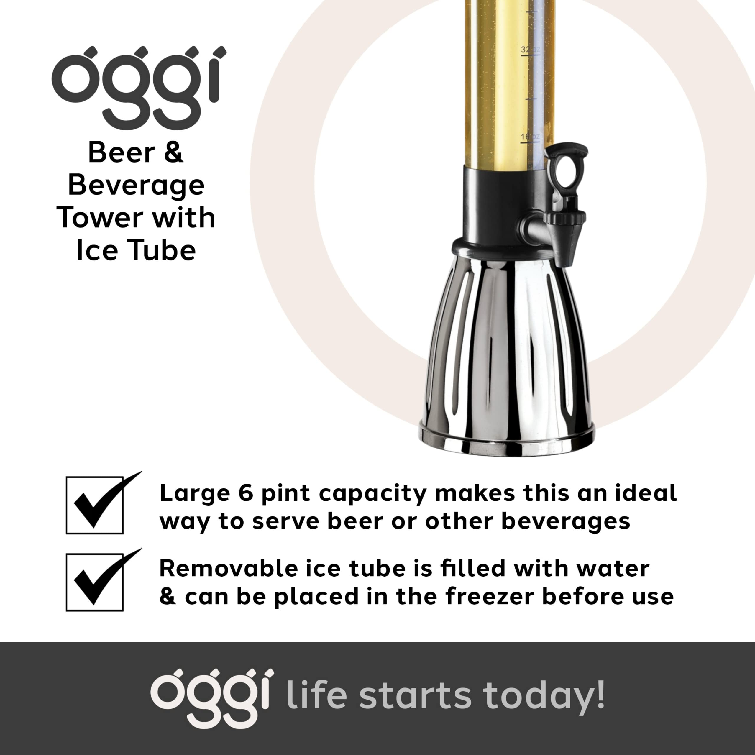 OGGI beer tower disassembled parts for simple cleaning and storage