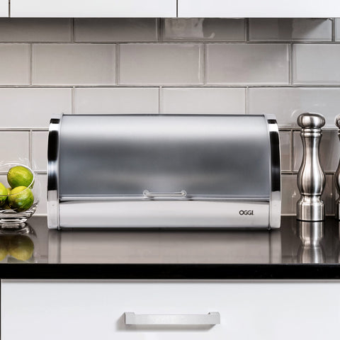 Oggi frosted plexiglass lid detail, smooth roll mechanism for convenience