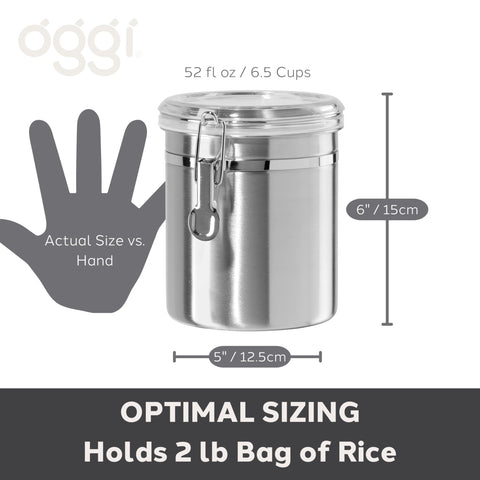 Oggi canister styled in pantry for organized storage and visual clarity