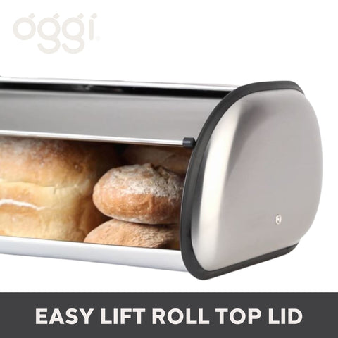 Oggi filled with cookies and bagels showing versatile food storage benefit