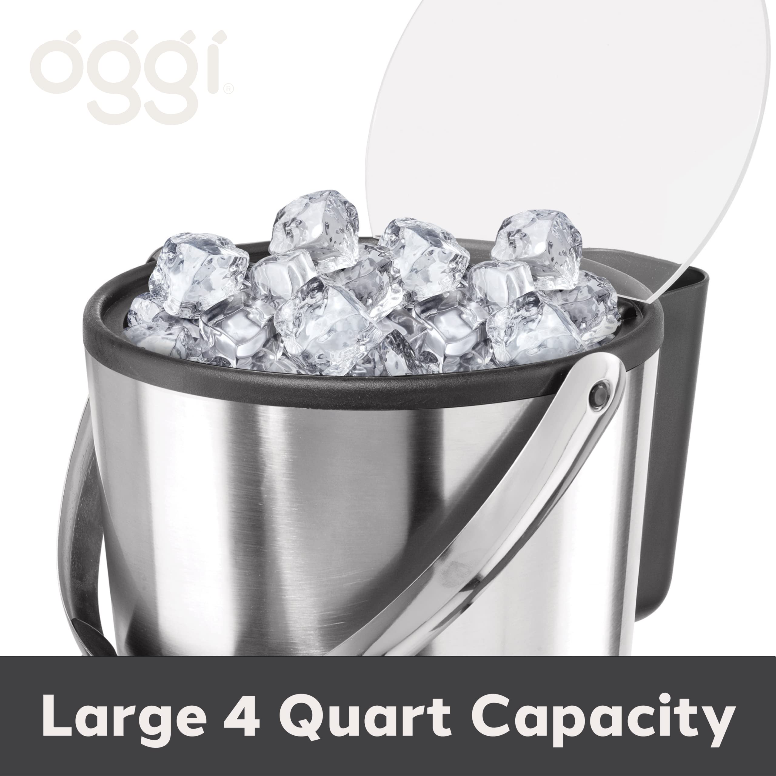 Oggi ice bucket with wine bottles showing capacity benefit: holds multiple bottles