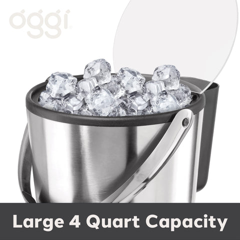 Oggi ice bucket with wine bottles showing capacity benefit: holds multiple bottles