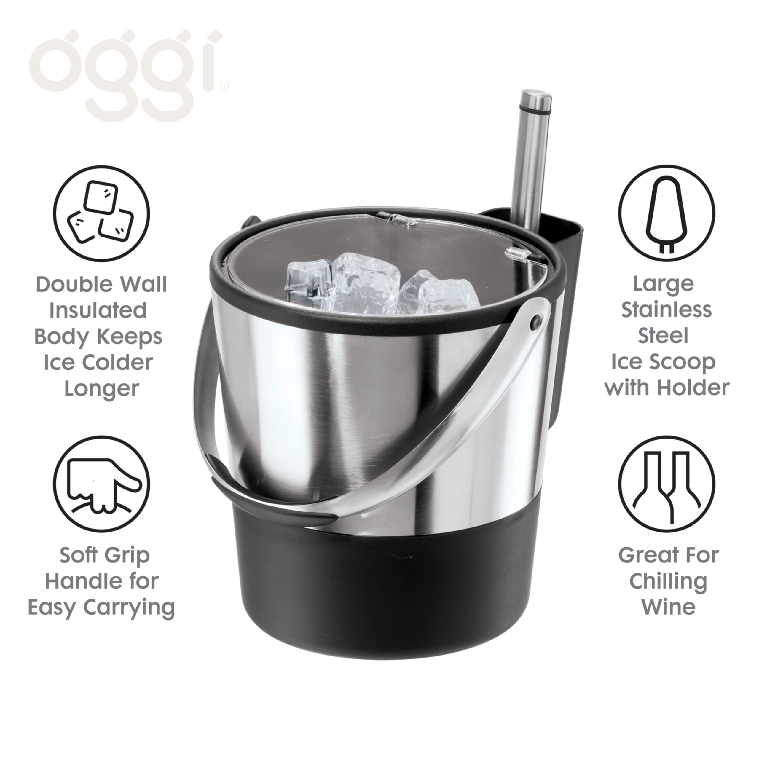 Oggi swivel handle side profile showing easy transport benefit: comfortable carry