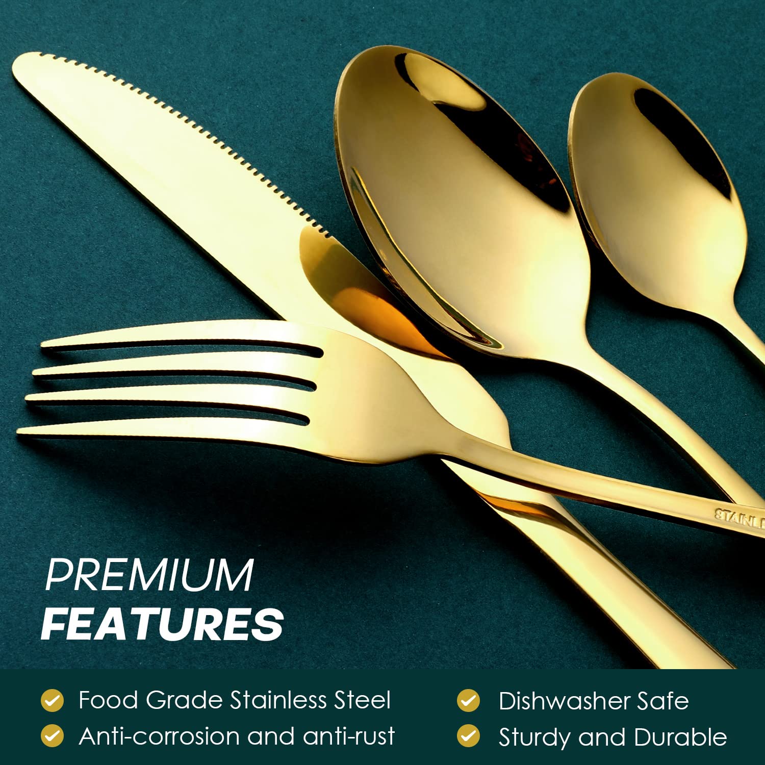 OGORI flatware on a styled dining table adding elegant look and entertaining benefit