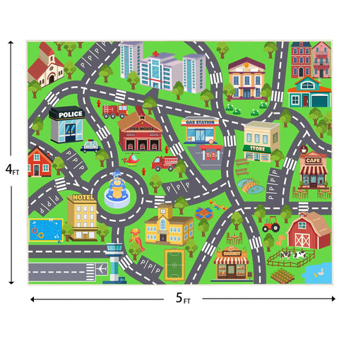 OHDS full layout of car road play mat encouraging imaginative community play