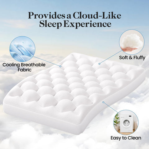OhGeni pillow-top close-up highlighting soft texture and plush surface comfort benefit