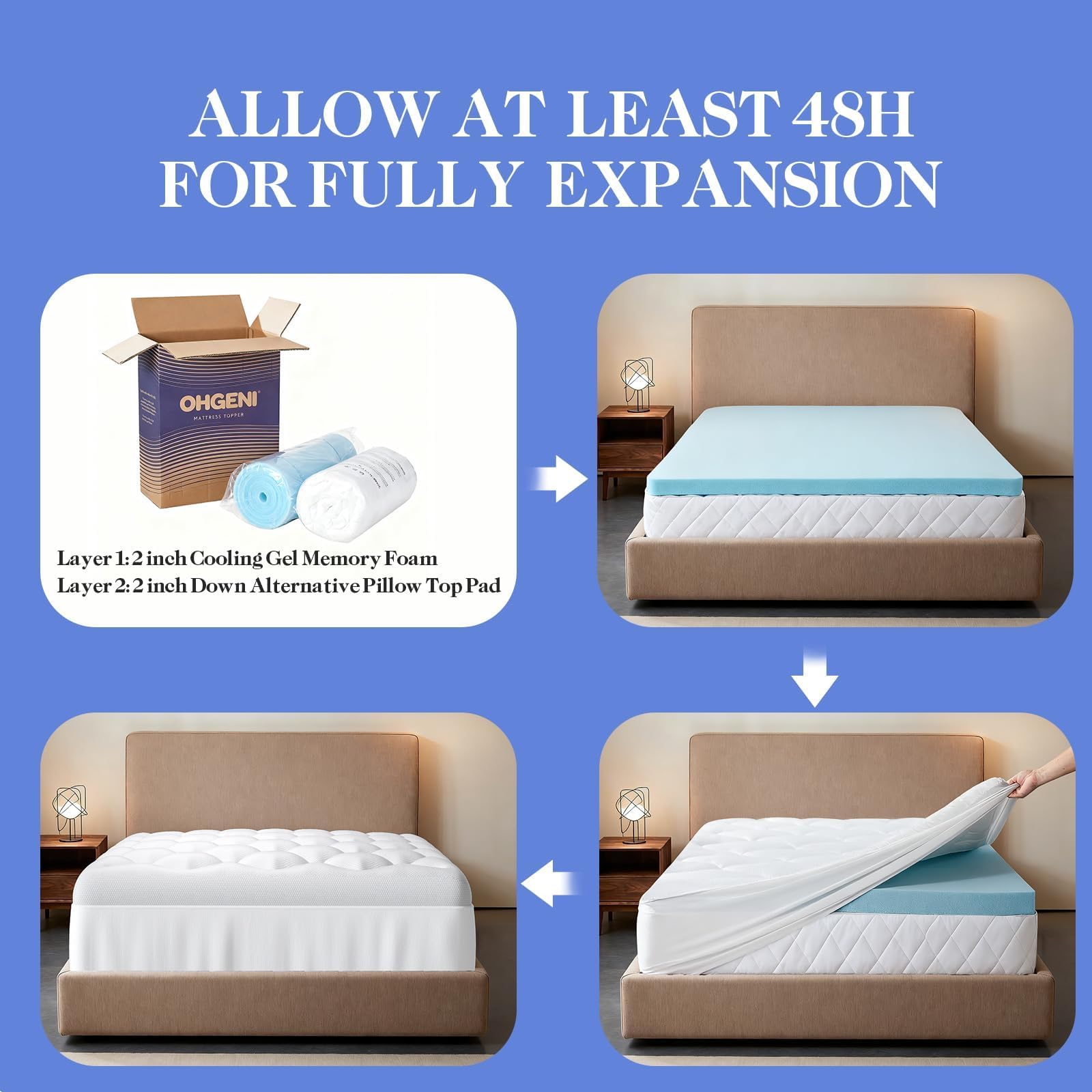 OhGeni guest room setup with multiple beds showing consistency and hospitality benefit