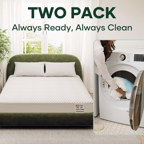 OhGeni in-use on styled bed offering quiet comfort