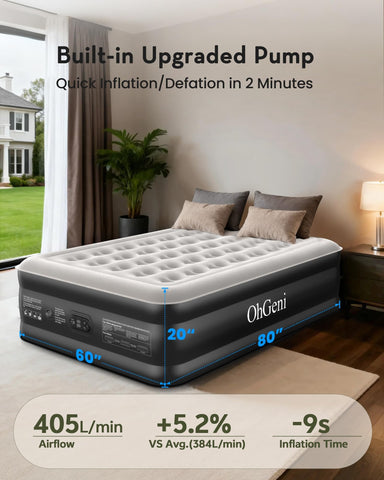 OhGeni side height comparison showing 20-inch elevation for easier access