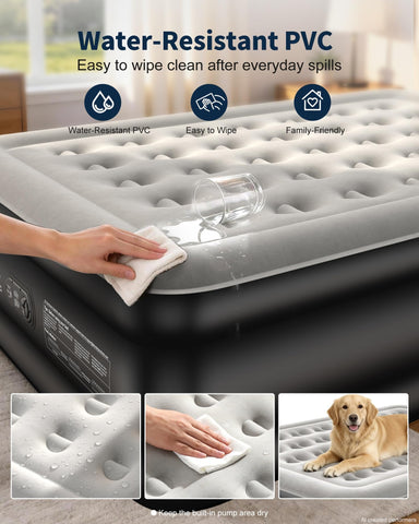 OhGeni side profile showing 22-inch height for easier bed access and supportive feel