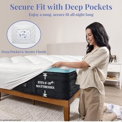 OhGeni two-piece layers separated to show memory foam and pillow top versatility