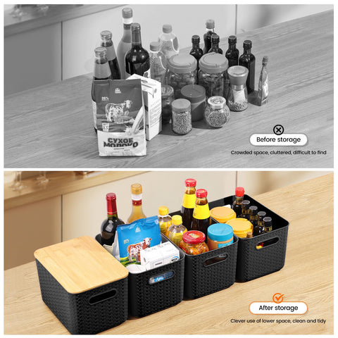 Ohmlove handle and stacking mechanism for easy removal and stable stacks
