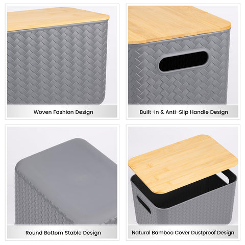 Ohmlove woven plastic texture detail demonstrating sturdy, attractive construction