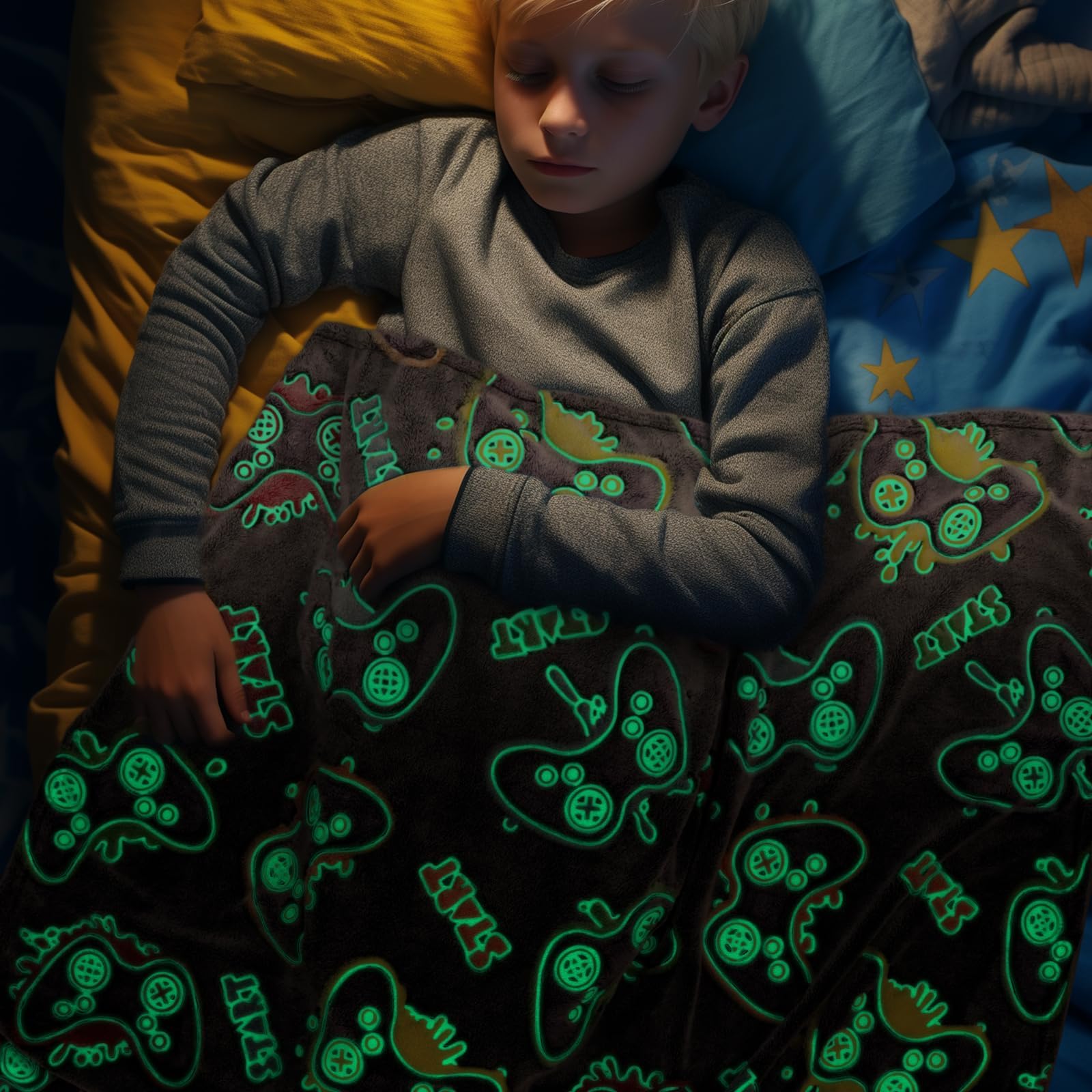 OHOIT close-up of glow print charging under light, creates fun ambience