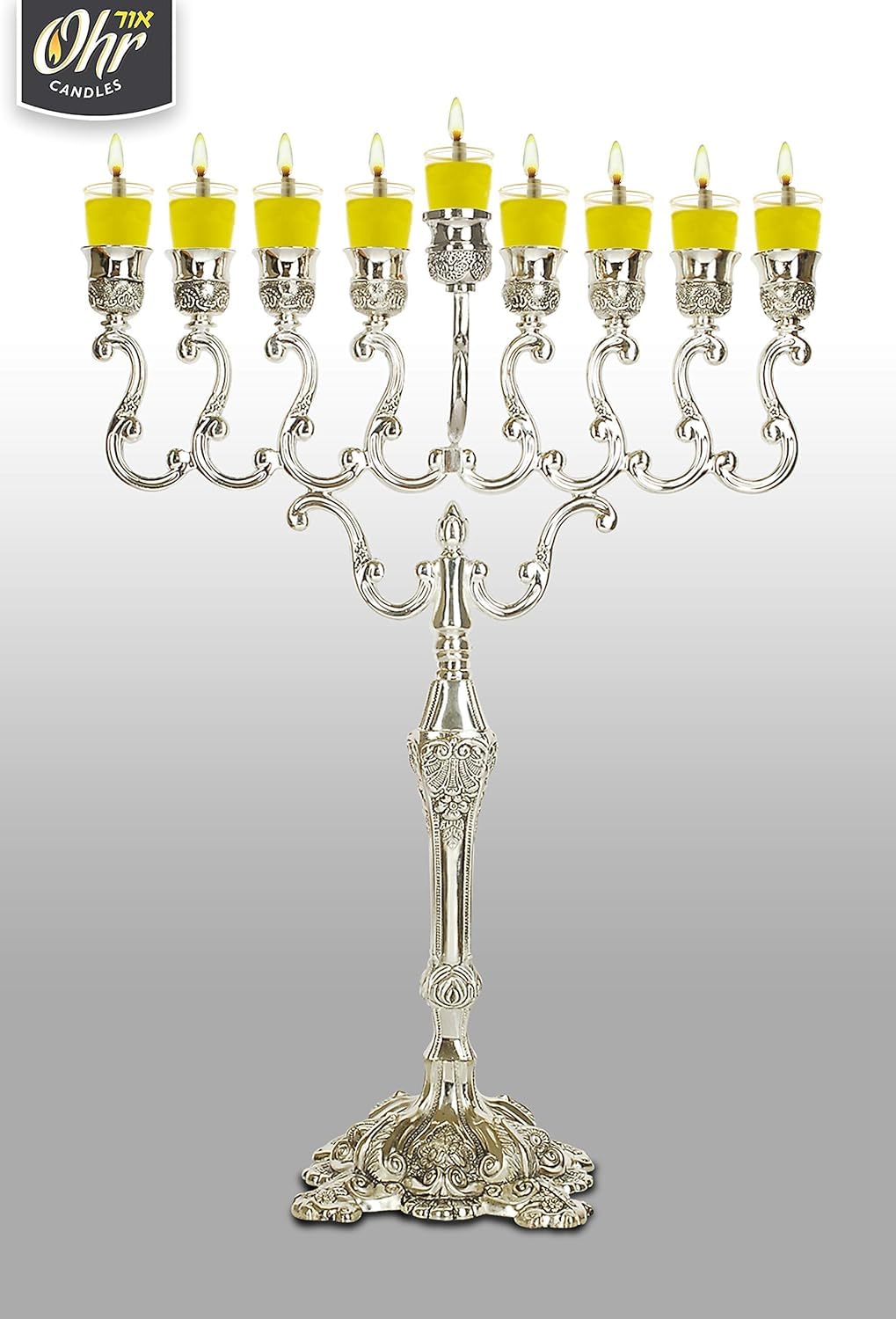 OHR CANDLES cup beside a ruler showing medium size dimensions for fit confirmation