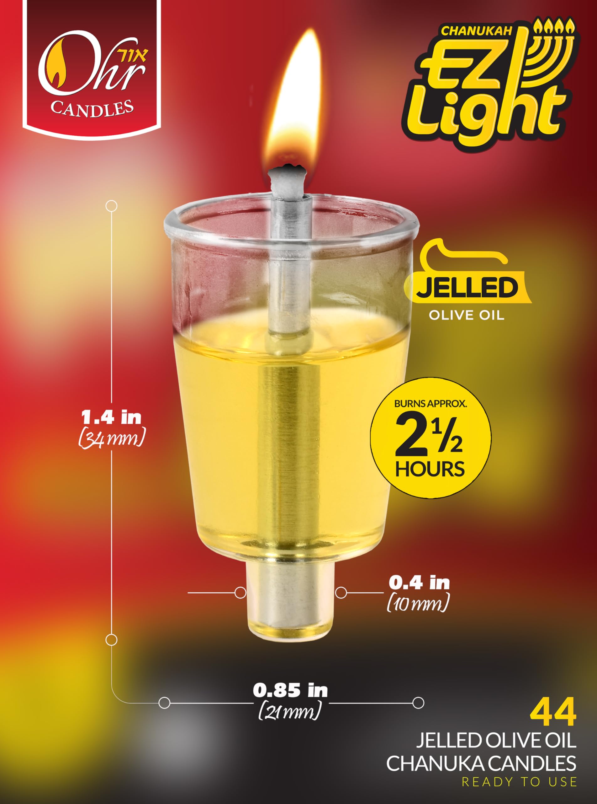 Detail of OHR CANDLES cotton wick igniting clean flame, consistent burn benefit