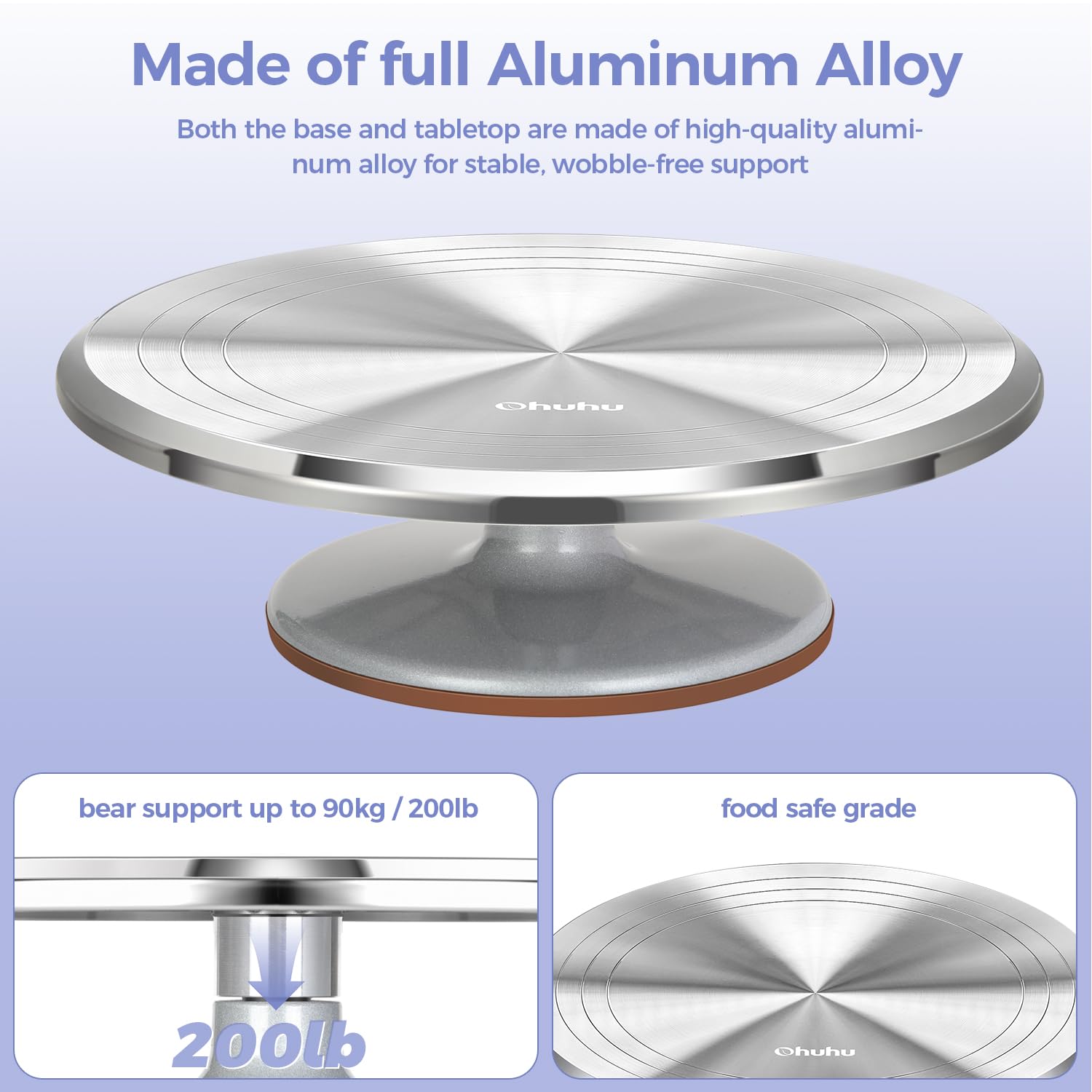 Ohuhu product packaging and label image highlighting BPA-free materials and heavy-duty aluminum build