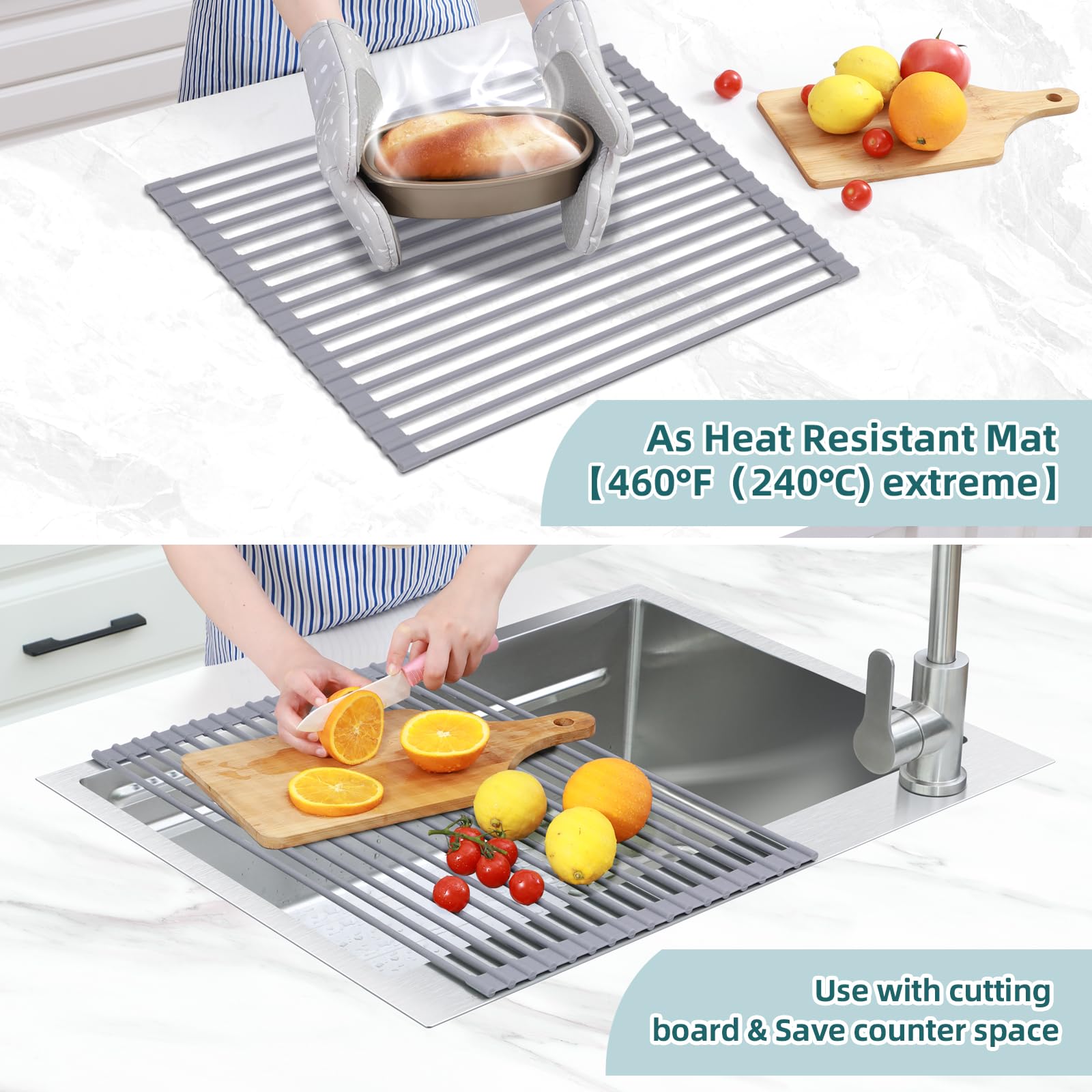 Ohuhu rolled rack stored compactly in cabinet for easy organization
