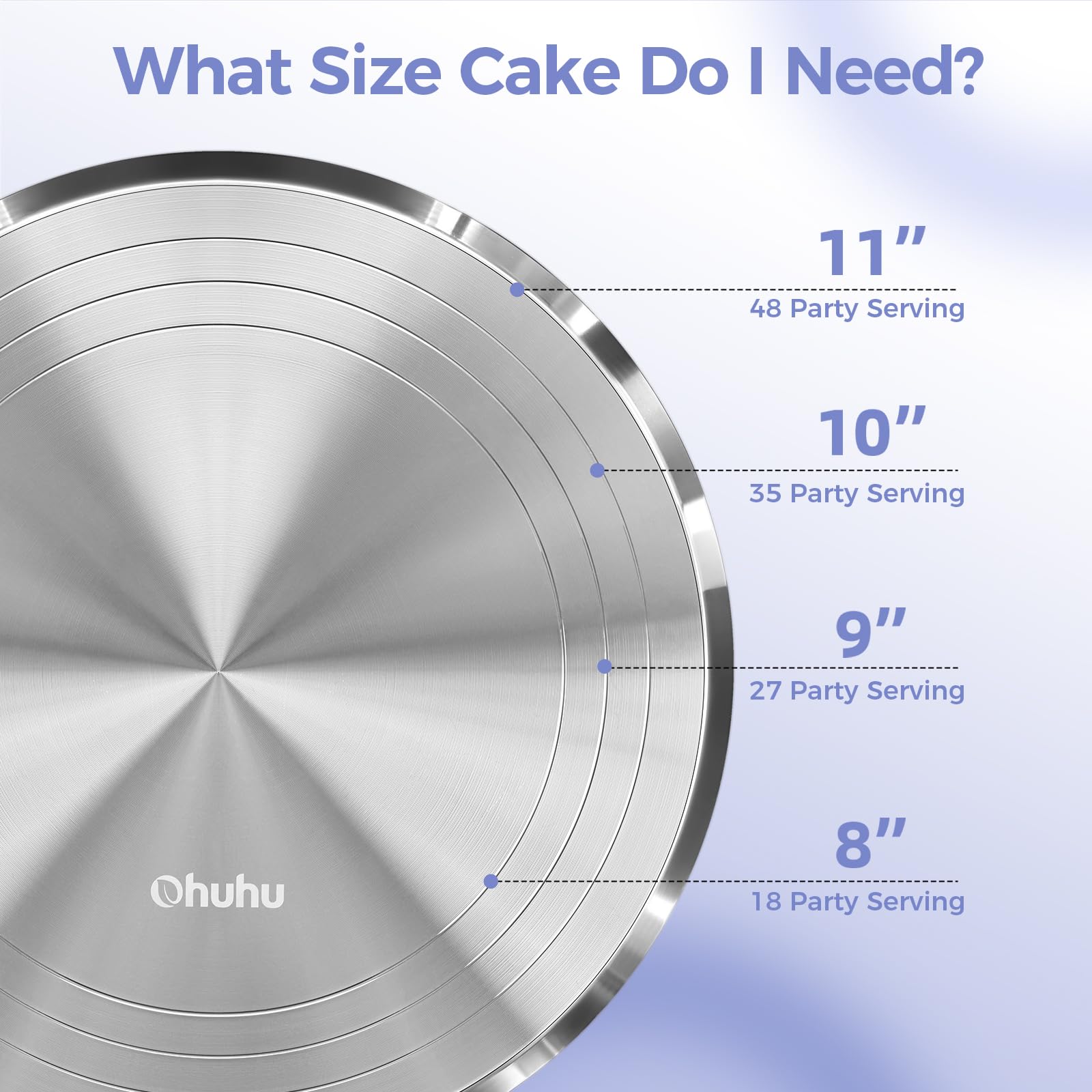 Ohuhu turntable in use with baker piping buttercream illustrating ease of continuous rotation and control