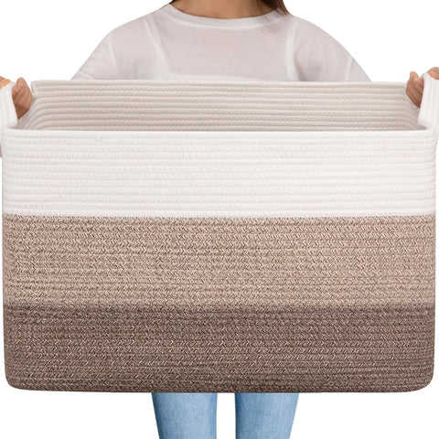 OIAHOMY front view showing full blanket basket and neutral gradient finish benefit