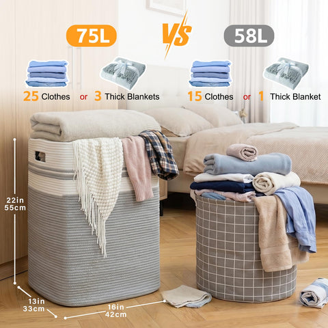 OIAHOMY filled with blankets illustrating large capacity and neat organization