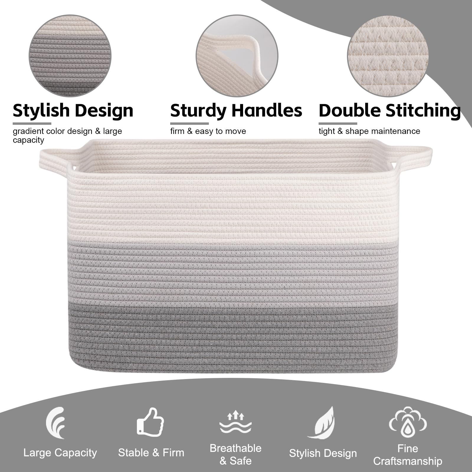 OIAHOMY folded basket illustrating compact storage and space-saving benefit