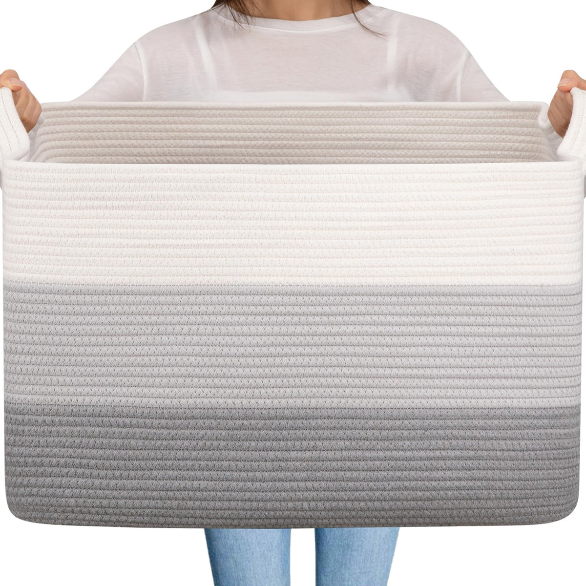 OIAHOMY front view showing gradient grey basket and stylish storage benefit