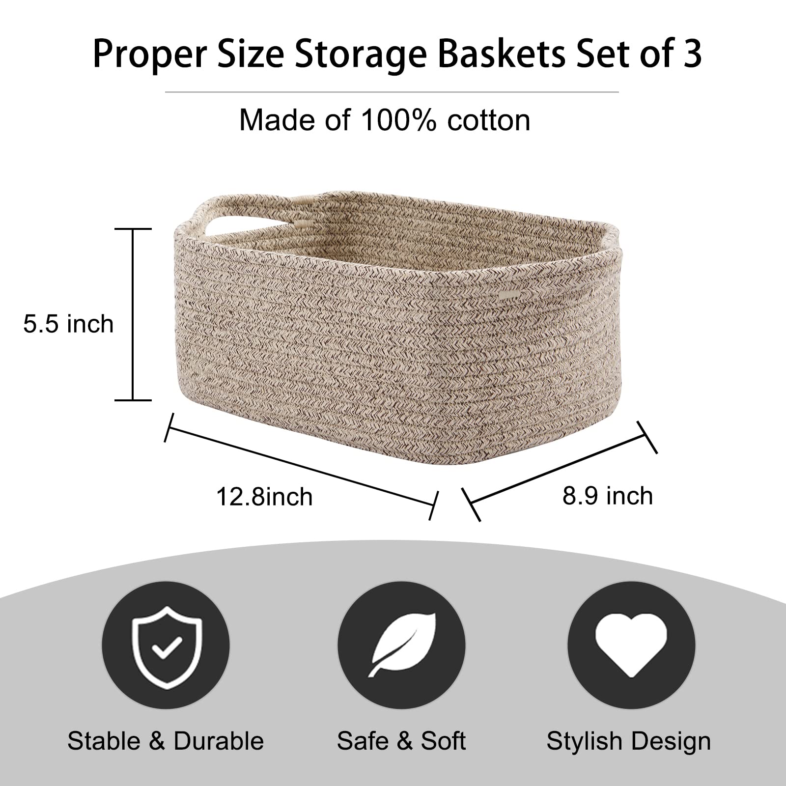 OIAHOMY basket handle with reinforced stitching showing sturdy carry support and convenience