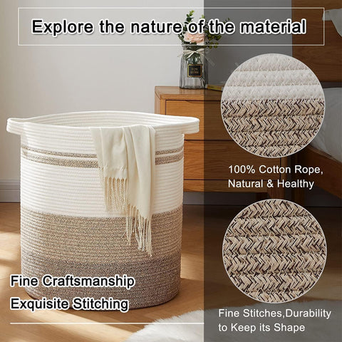 OIAHOMY basket next to chair showing scale and room-ready size