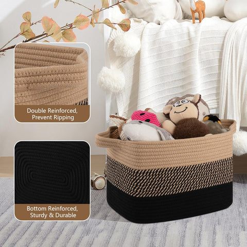 OIASKET woven basket handle close-up for comfortable carrying and transport